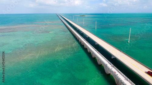 Florida Keys Bridge  aerial view