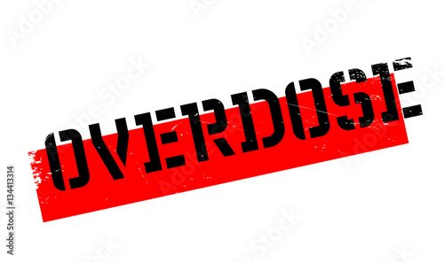 Overdose rubber stamp. Grunge design with dust scratches. Effects can be easily removed for a clean, crisp look. Color is easily changed.