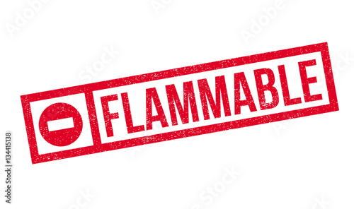 Flammable rubber stamp
