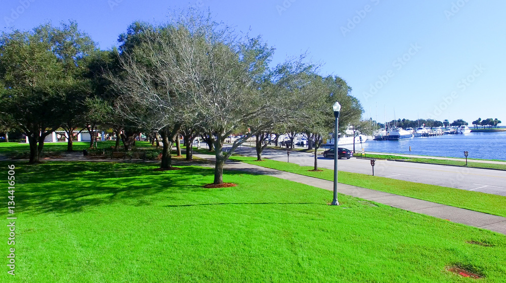ST PETERBURG, FL - FEBRUARY 2016: Aerial city view. St Petersbur ST PETERBURG, FL - FEBRUARY 2016: Aerial city view. St Petersbur