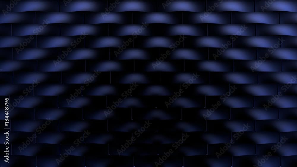 Background with rounded plates, useful for broadcast, architectural, constructing, technological, advertising and many other backgrounds, loopable (3d rendering)