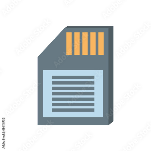 memory sd card back icon vector illustration eps 10