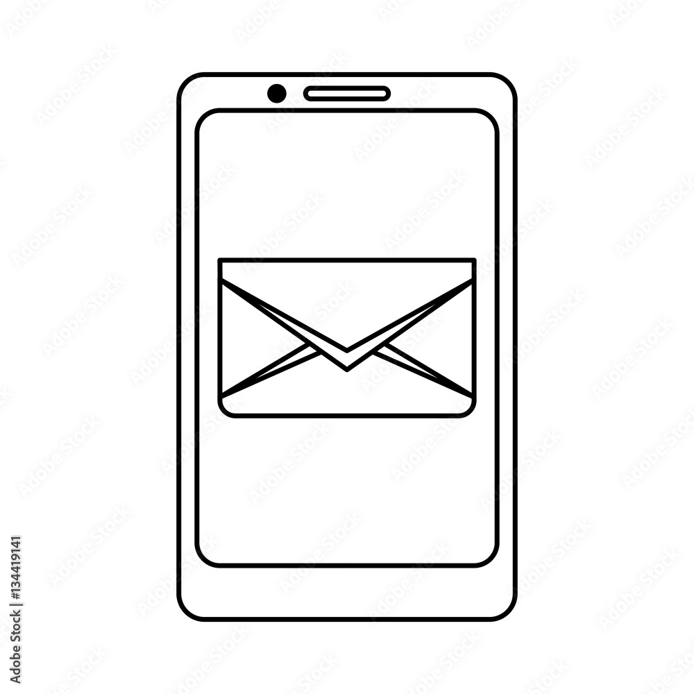email related icons image simple black line vector illustration design email related icons image simple black line vector illustration design