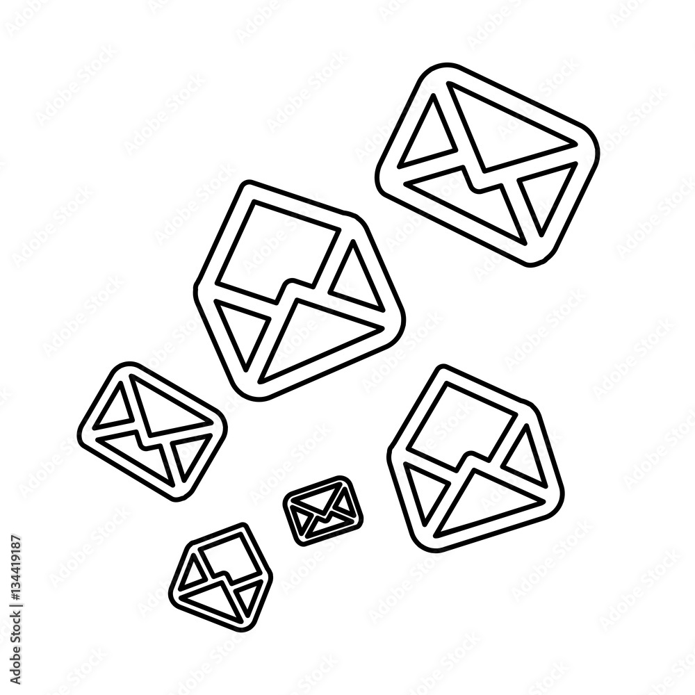 message envelope mail icon image simple black line vector illustration design message envelope mail icon image simple black line vector illustration design