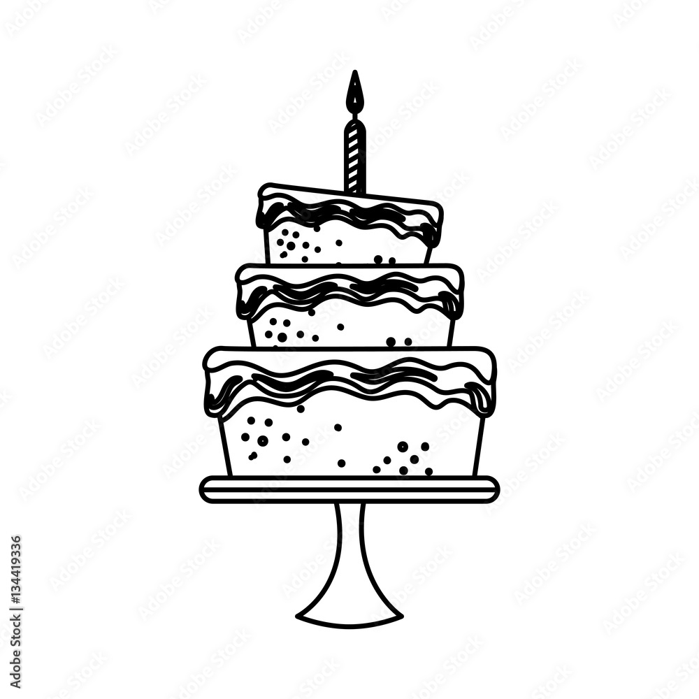 delicious cake sweet icon vector illustration design delicious cake sweet icon vector illustration design