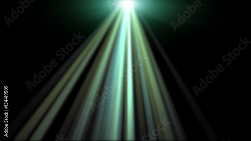 Green UFO Rays on Black Background -   Abstract   Video Footage