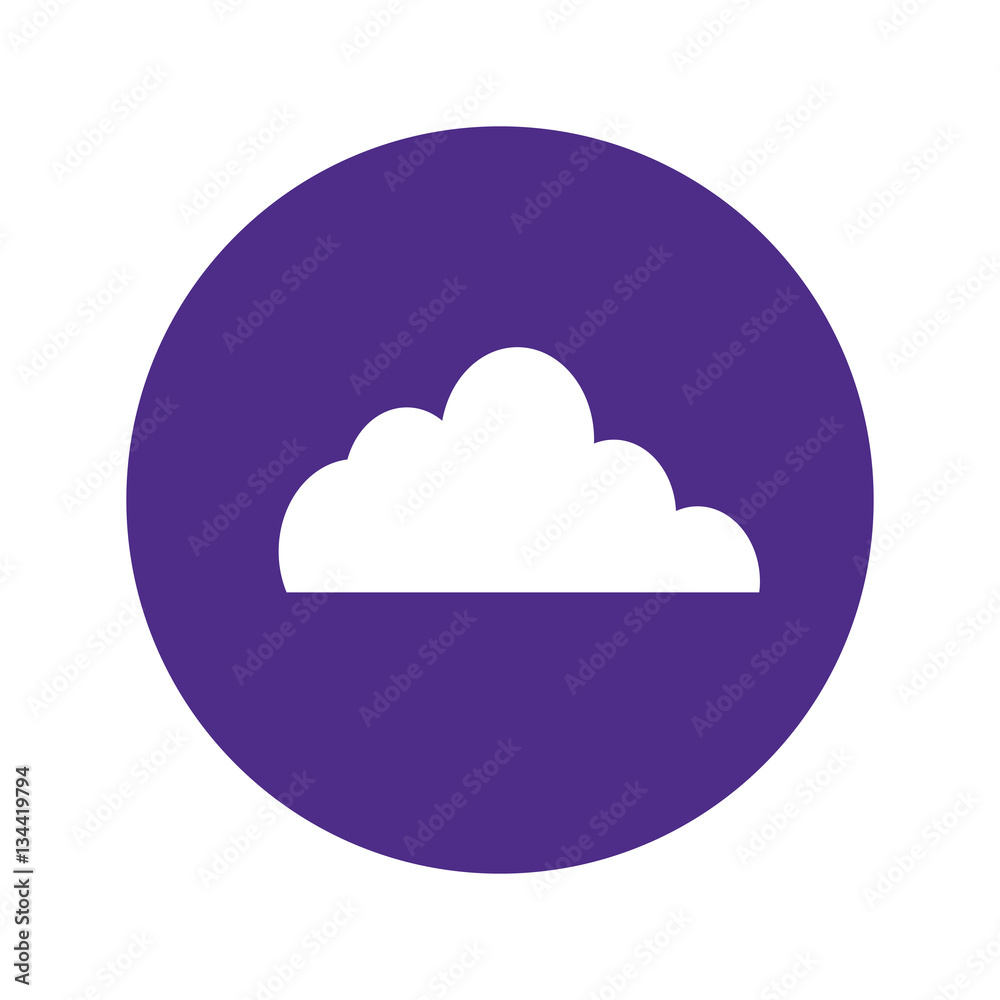purple blue cloud storage button image vector illustration design purple blue cloud storage button image vector illustration design