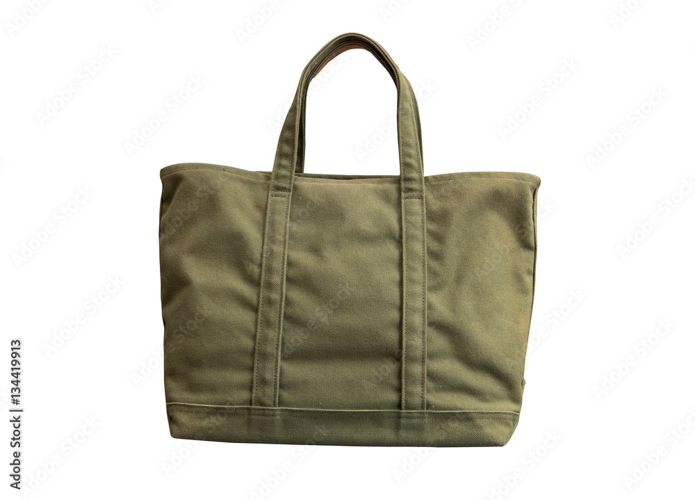 canvas texture tote bag isolated white background canvas texture tote bag isolated white background
