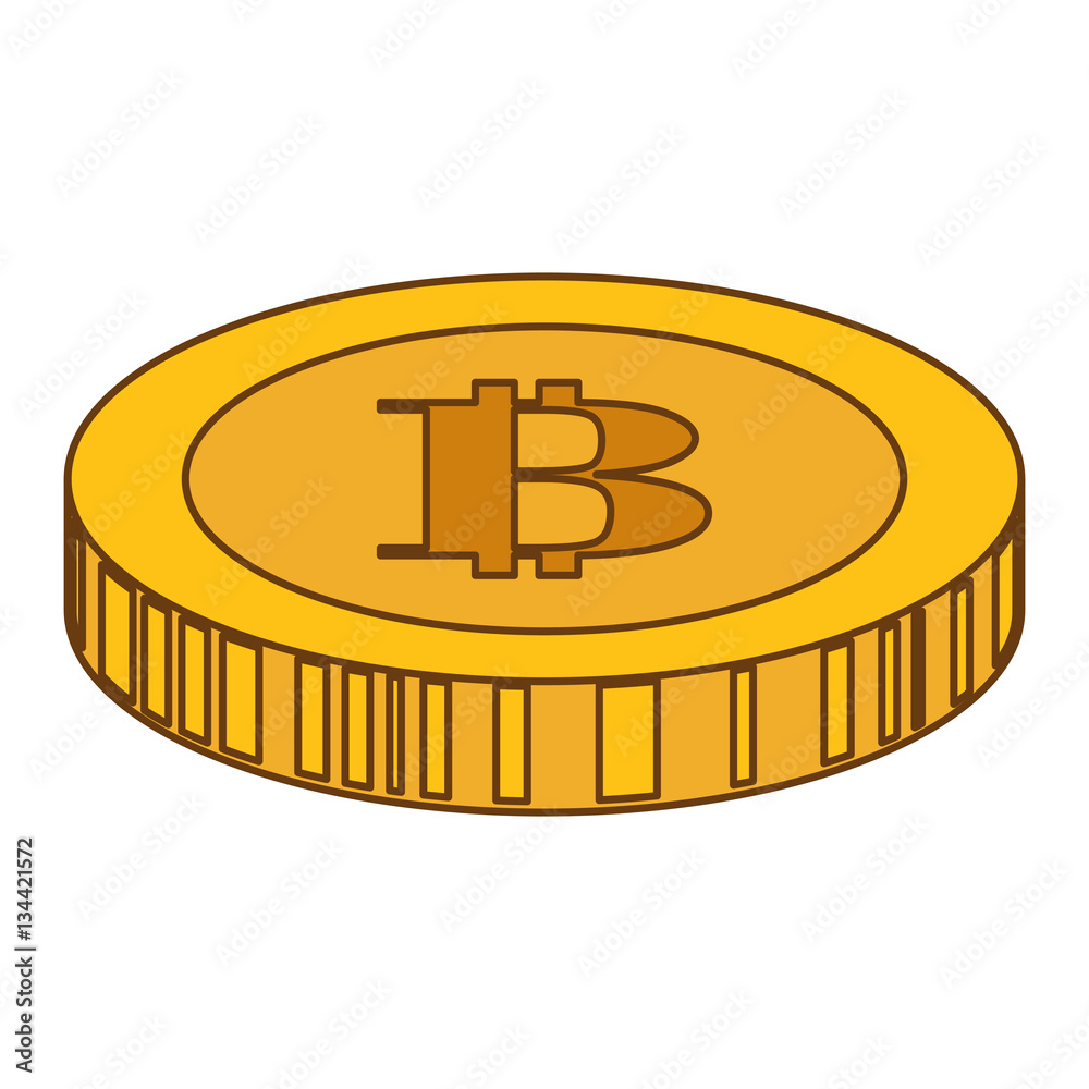 coin with letter b money related icon image vector illustration design 