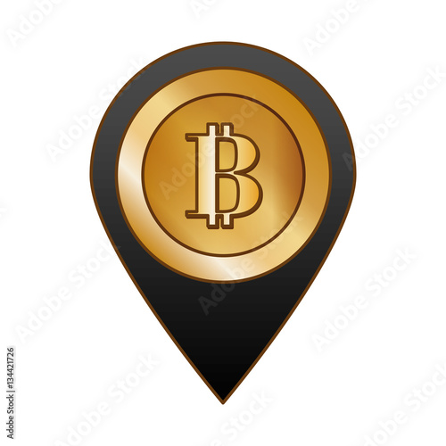 gps pin letter B as emblem bank related icons image vector illustration design 