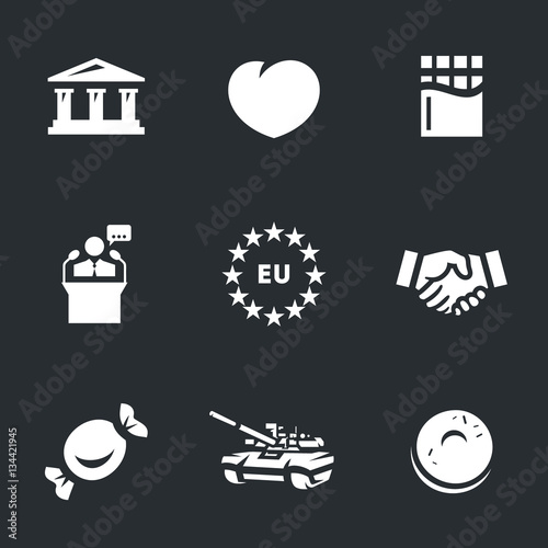 Vector Icons Set of Ukraine.