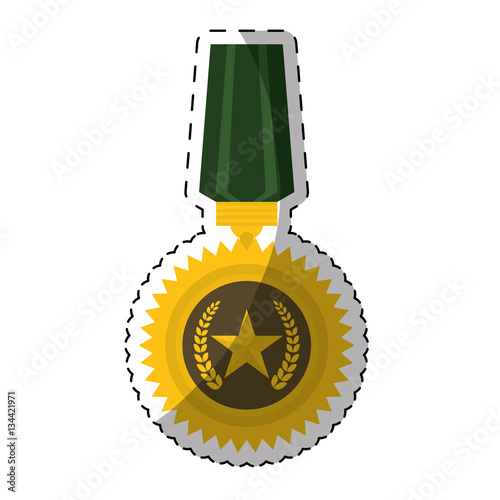 military medal  icon image vector illustration design