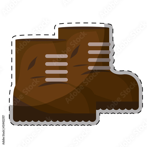 boots army related icons image vector illustration design