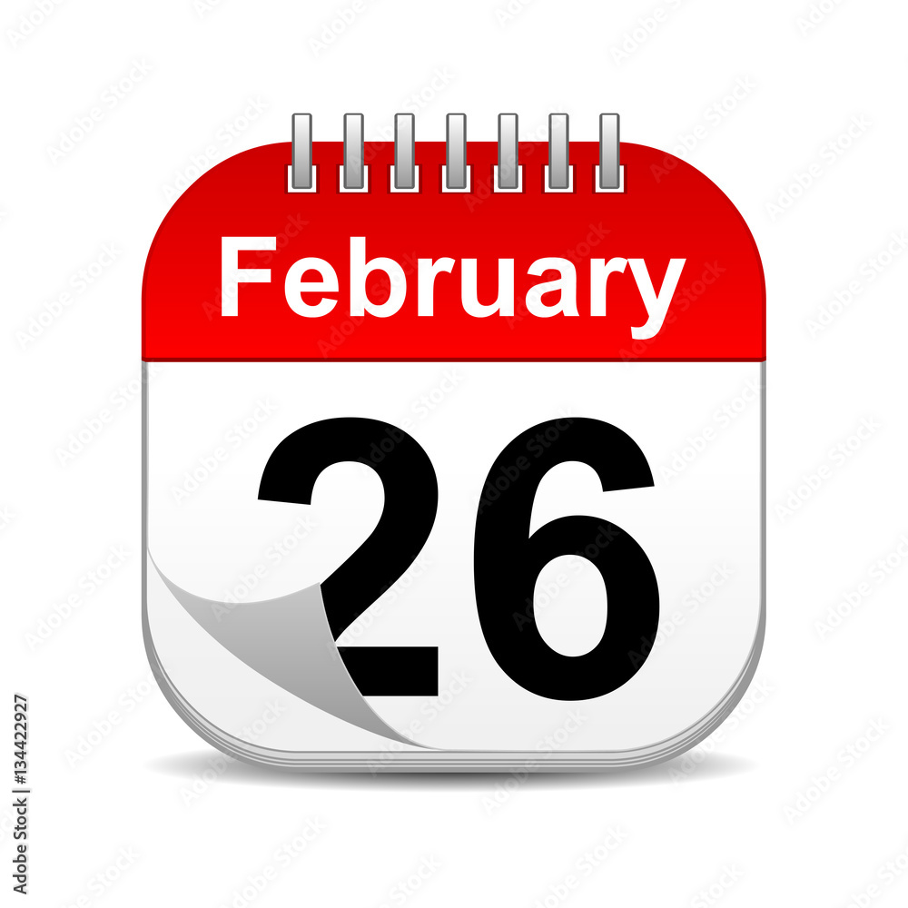 February 26 on calendar icon 