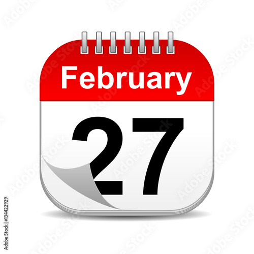 February 27 on calendar icon 