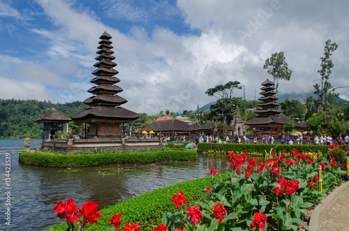 Pura Ulun Danu Batur is hindu temple at Bratan lake in Bali, Indonesia.