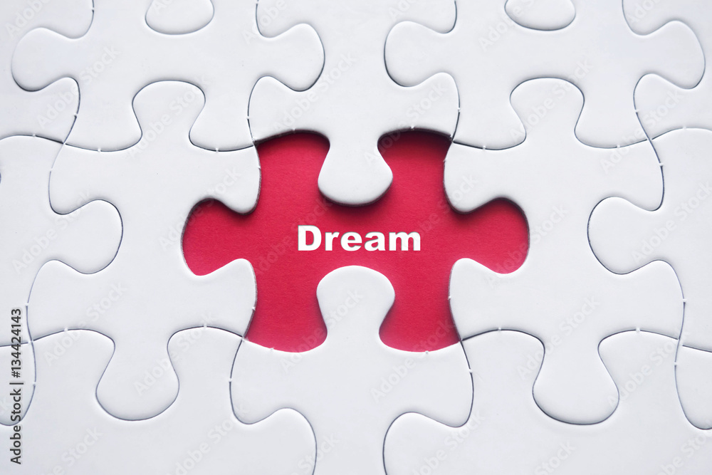 Missing puzzle with Dream word Missing puzzle with Dream word