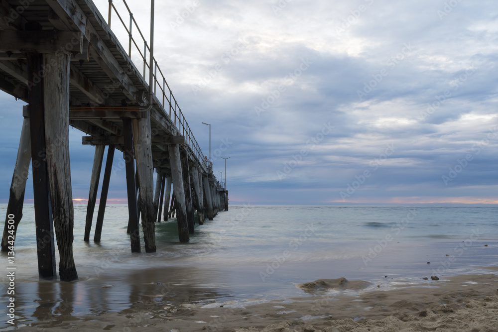 Pastel Sunset from Side of the Port Noarlunga Jetty, South Austr