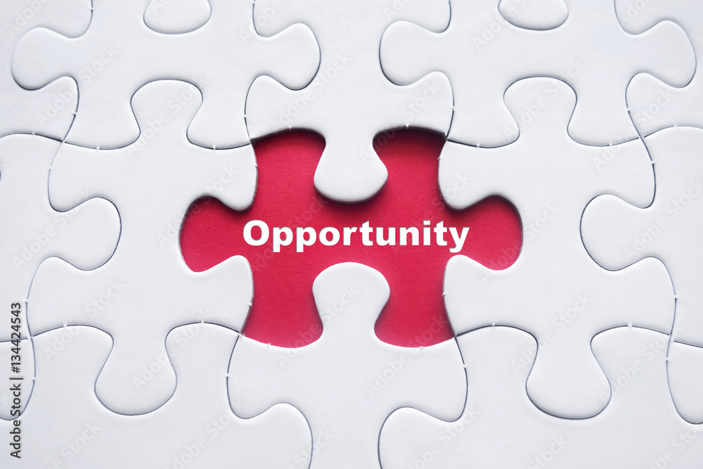 Missing puzzle with Opportunity word Missing puzzle with Opportunity word