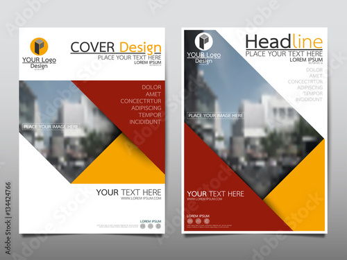 Yellow flyer cover business brochure vector design, Leaflet advertising abstract background, Modern poster magazine layout template, Annual report for presentation.