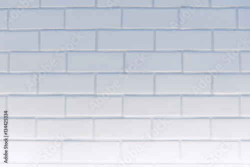 white clean rectangle brick texture wall for background : Abstra