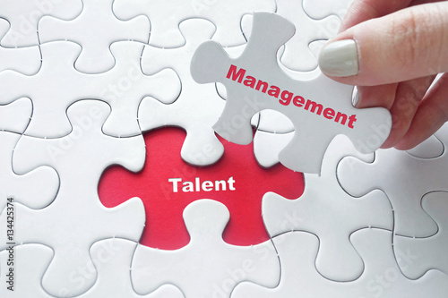 Talent Management on jigsaw puzzle