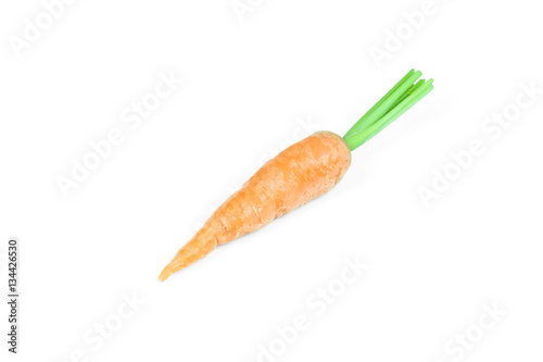 fresh carrots, baby carrot isolated on white background.