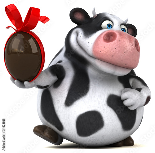 Fun cow - 3D Illustration