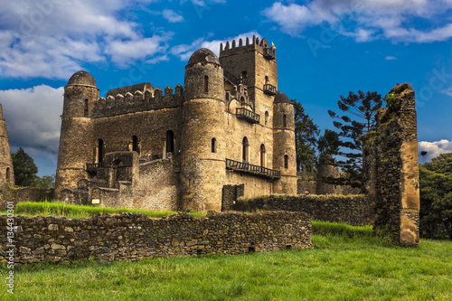 Ethiopia, Gondar (Gonder). Royal Enclosure (Fasil Ghebbi) - Fasilides castle (Fasil Gemb). Royal Enclosure is on UNESCO World Heritage List photo