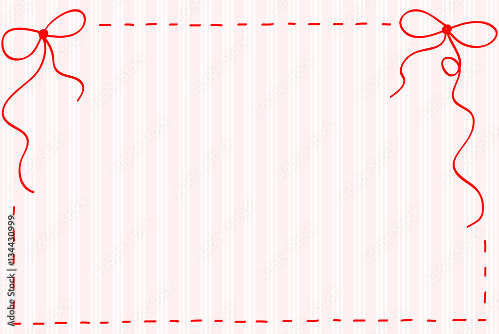 手書きリボン フレーム ストライプ背景 Stock ベクター Adobe Stock