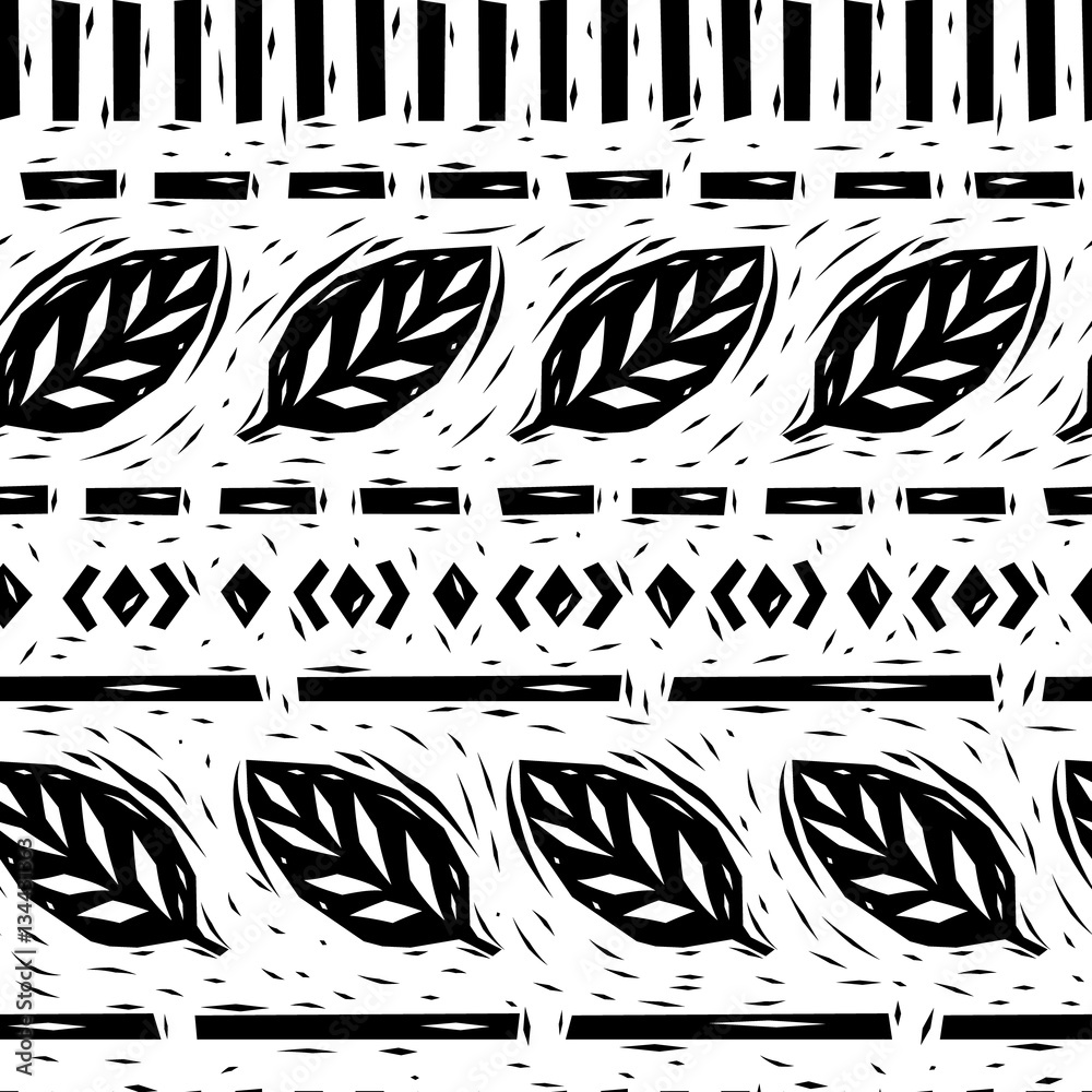 Black And White Geometric Border
