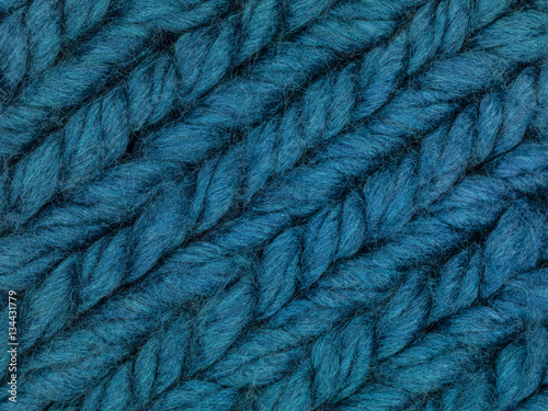close up of blue sweeter fabric, texture 