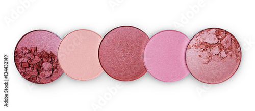 Different shade of crashed blush in a row photo