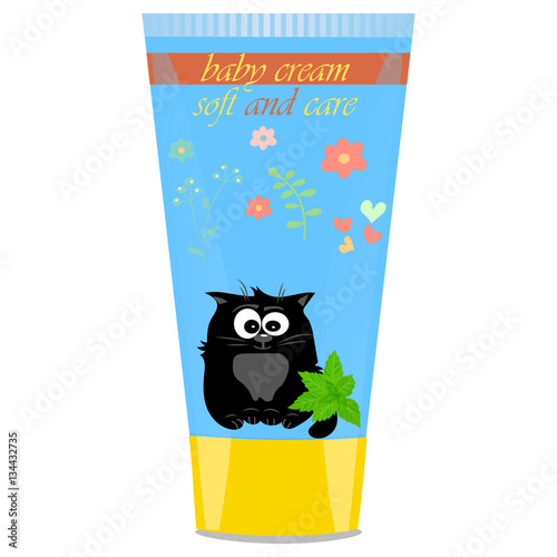 Baby cream tube with kids design