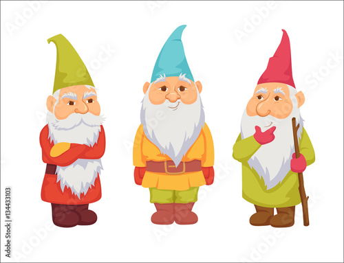 Gnomes vector set