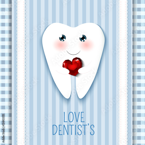 Cute greeting card Happy Dentist Day