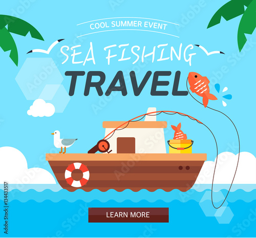 Summer travel illustration