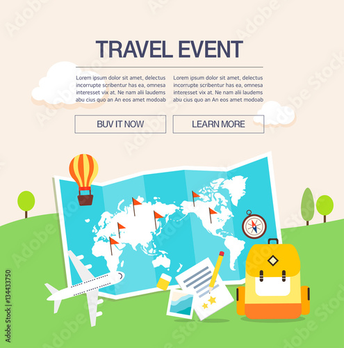 Summer travel illustration