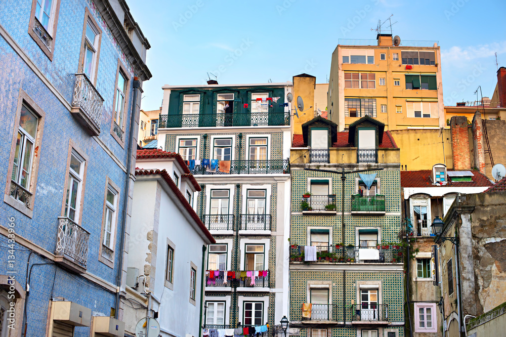 Alfama architecture, Lisbon, Portugal