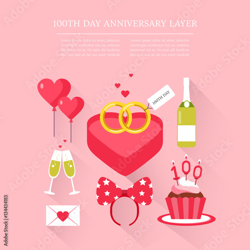 100 day anniversary layer set