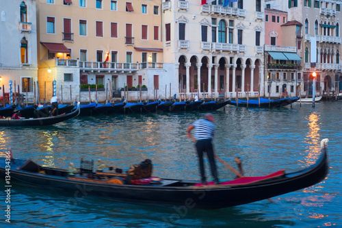 Venice gondola in motion