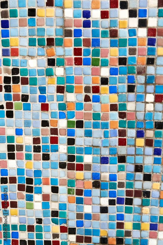 Fototapeta premium mixed color mosaic of small tiles
