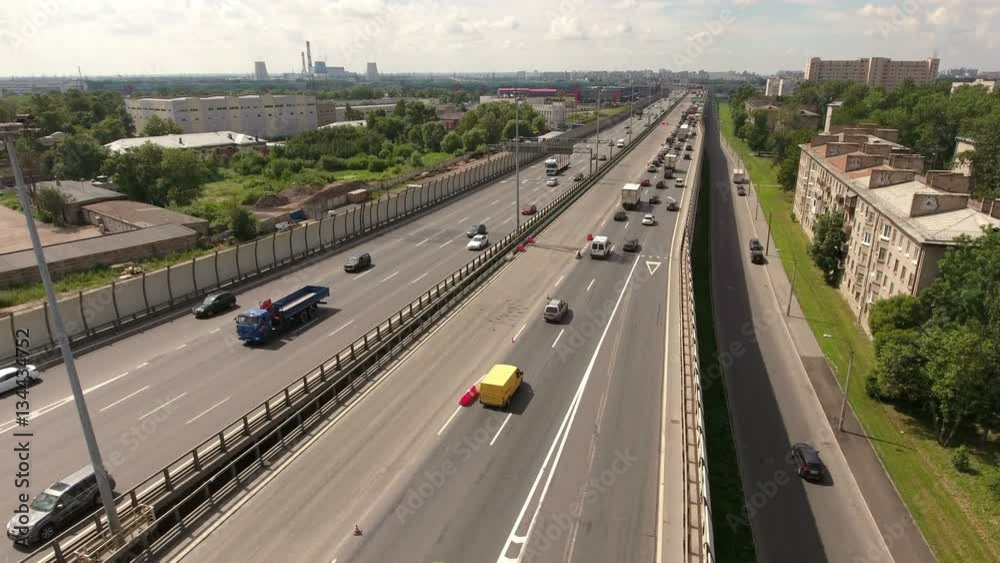 Orbital freeway encircling city is in Rybatskoye, Nevsky district. St. Petersburg, Russia
Orbital freeway encircling city is in Rybatskoye, Nevsky district. St. Petersburg, Russia