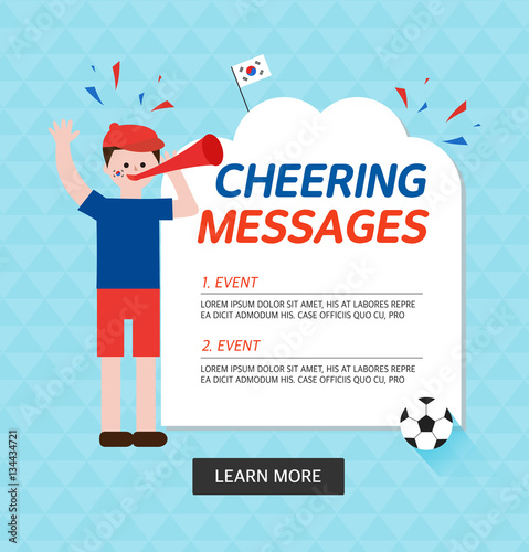 Cheering illustration