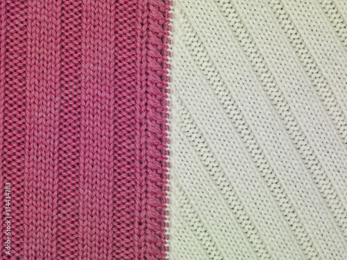 white and pink stripes fabric, close up 