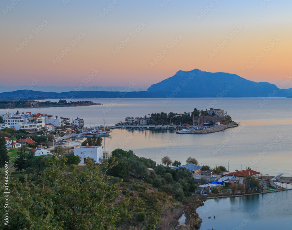 Cityscape of datca, mugla in Turkey.