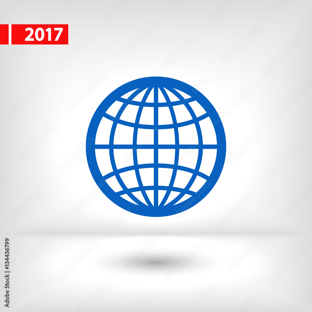 Globe Icon vector illustration. Flat design style Globe Icon vector illustration. Flat design style