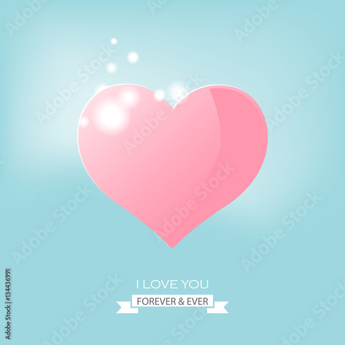 love heart background, vector