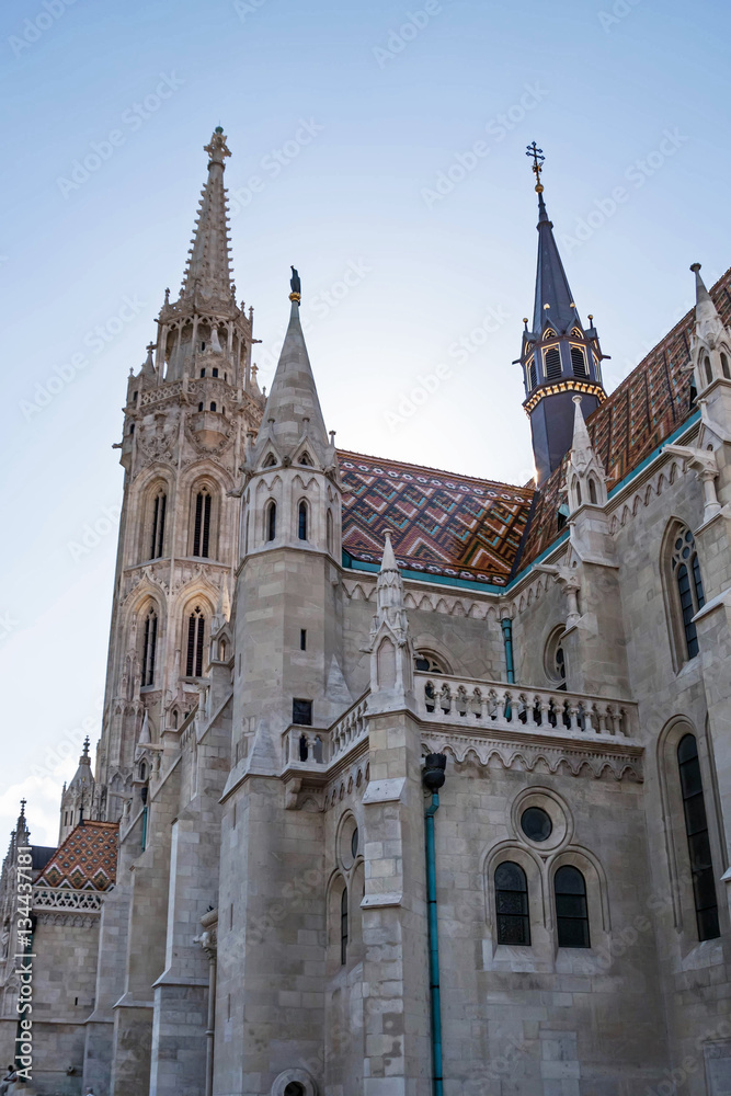 Historical old Mathias church in the castle district, Budapest, Hungary