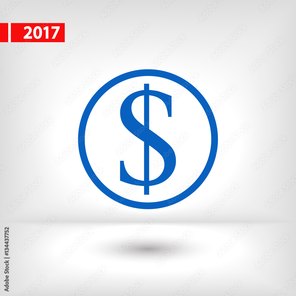 Obraz premium Money icon, vector illustration. Flat design style